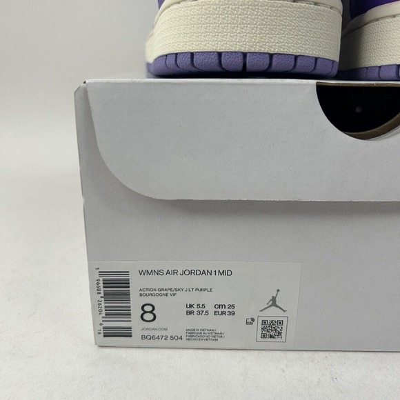 Nike Shoes Air Jordan 1 Mid Retro WMNS “Action Grape” 2024 - Picture 6 of 6